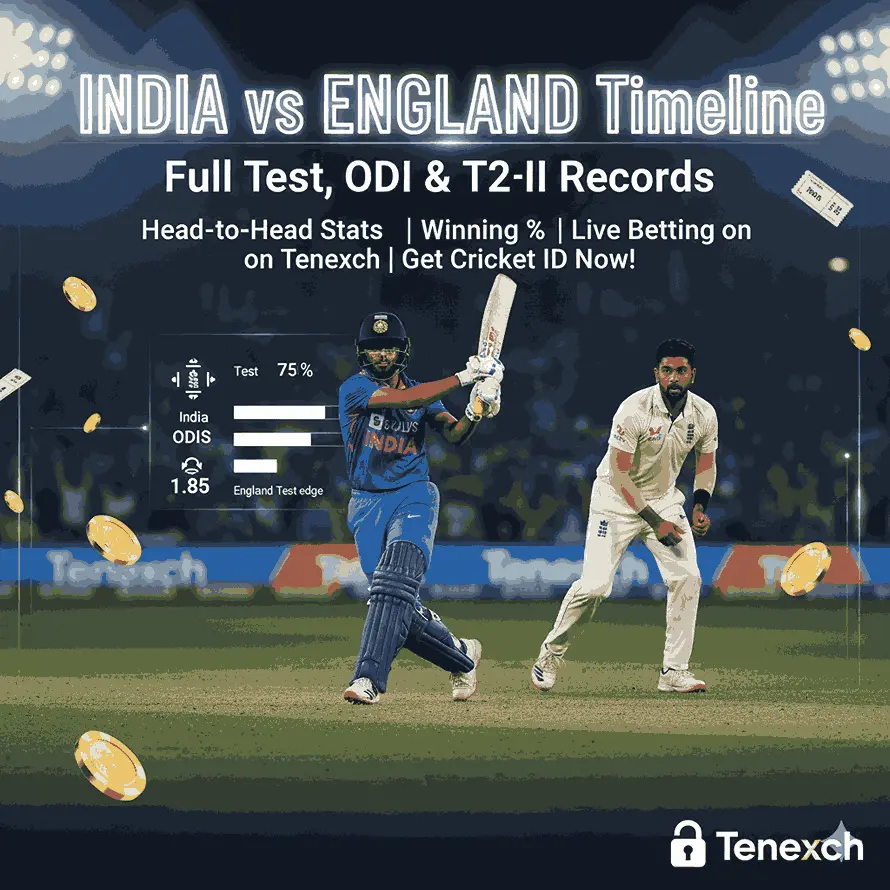 India National Cricket Team vs England Cricket Team Timeline – Full Test, ODI & T20I Records