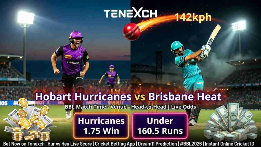 Hobart Hurricanes vs Brisbane Heat Big Bash League Match Time, Venue & Head-to-Head