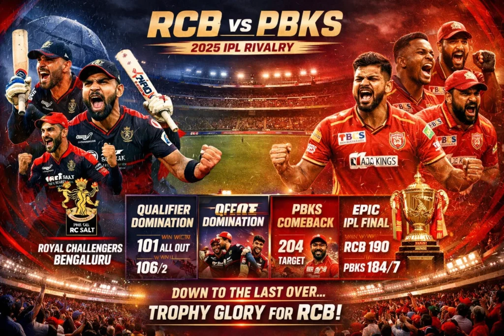 RCB vs PBKS Timeline