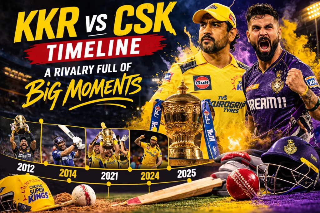 kkr vs csk Timeline